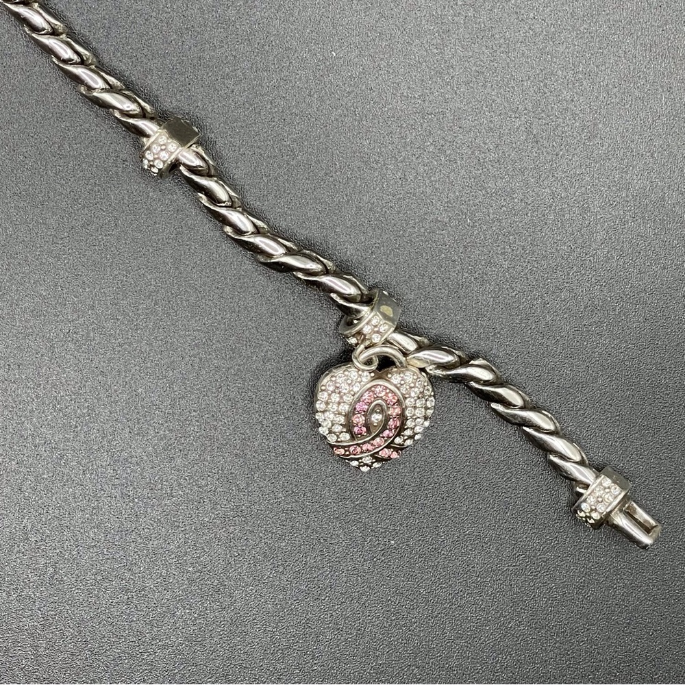 Brighton Power of Pink Bracelet  - Meridian design with heart charm EUC